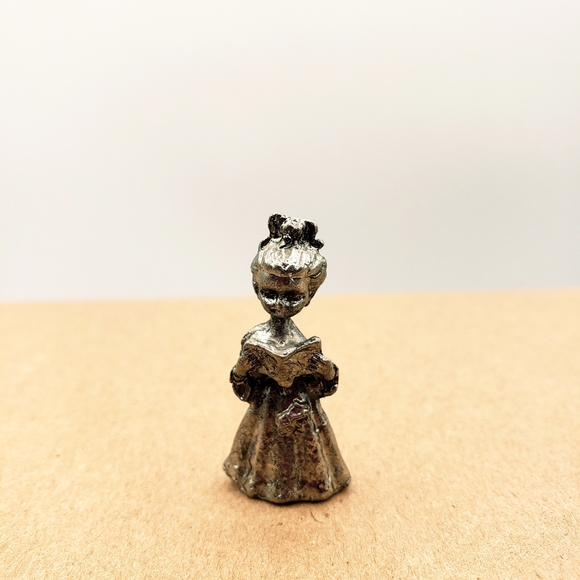 Miniature Pewter Figurines Angel Choir Girl, Violinist, Duck, Shadow Printer Box - Picture 6 of 8